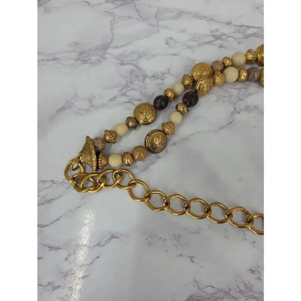 Vintage Gold Beaded Chain Waist Chain Belt